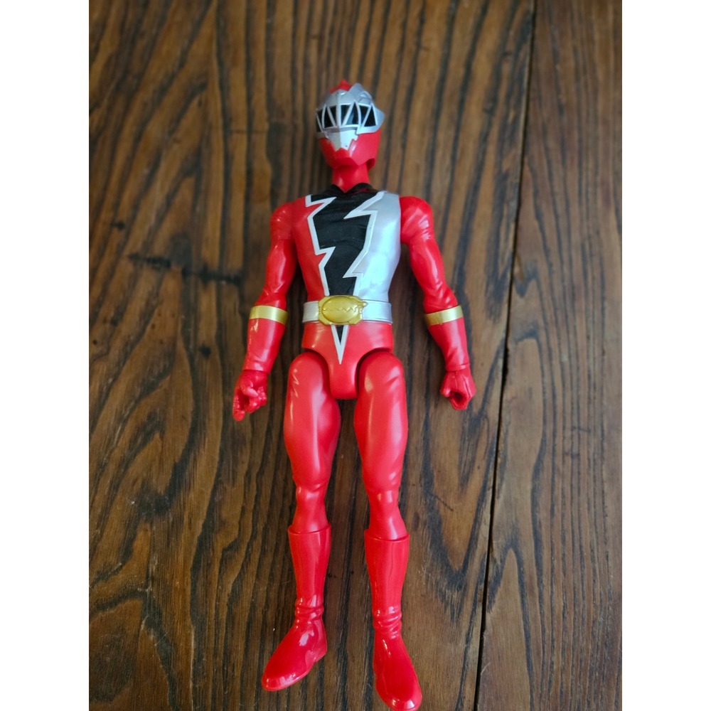 Power Rangers Dino Fury Red Ranger Zayto 12 Inch Action Figure Red Silver Black